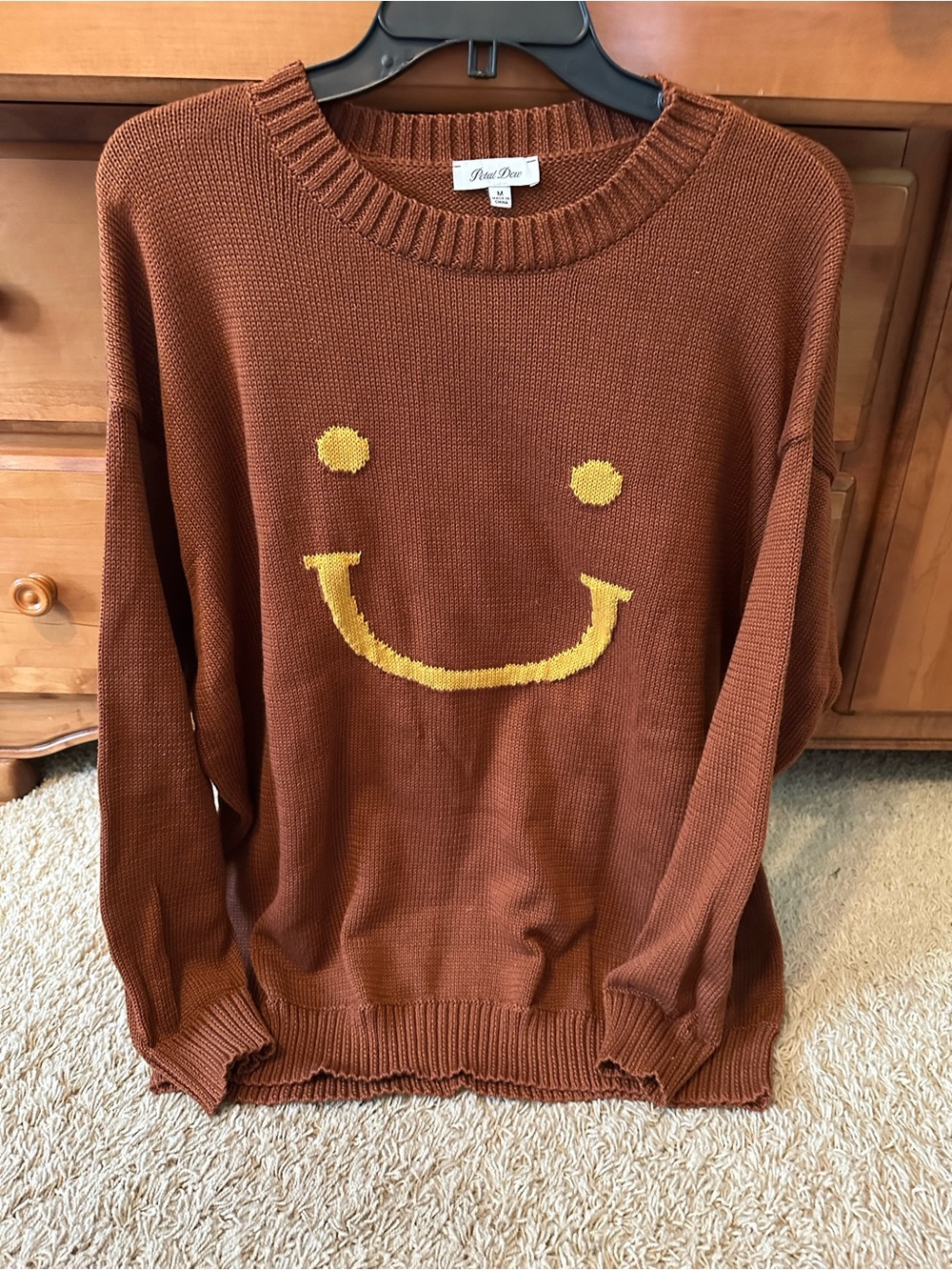 NWOT PETAL DEW HAPPY FACE TOP